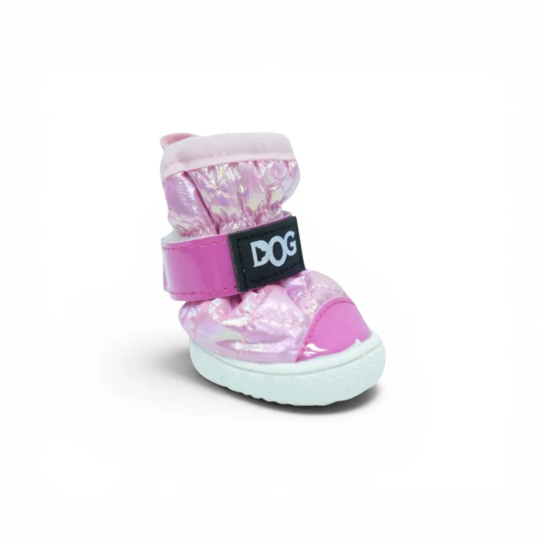 Iridescent Pink Dog Shoes - (X-Small, Medium, Large)