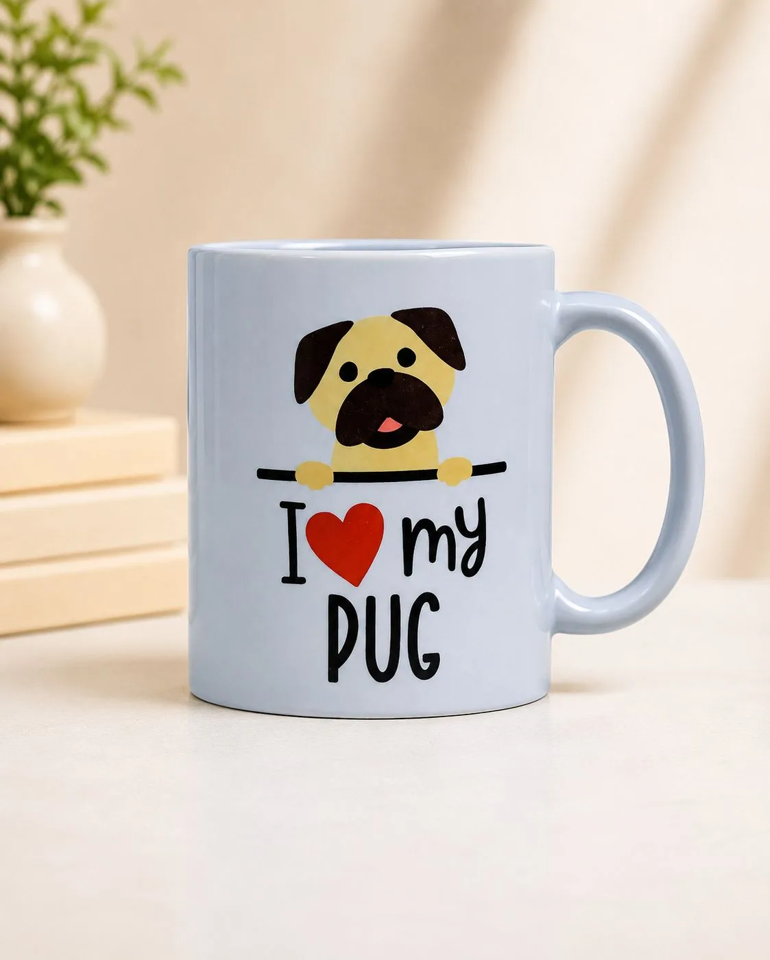 "I❤️my pug" Gift mug