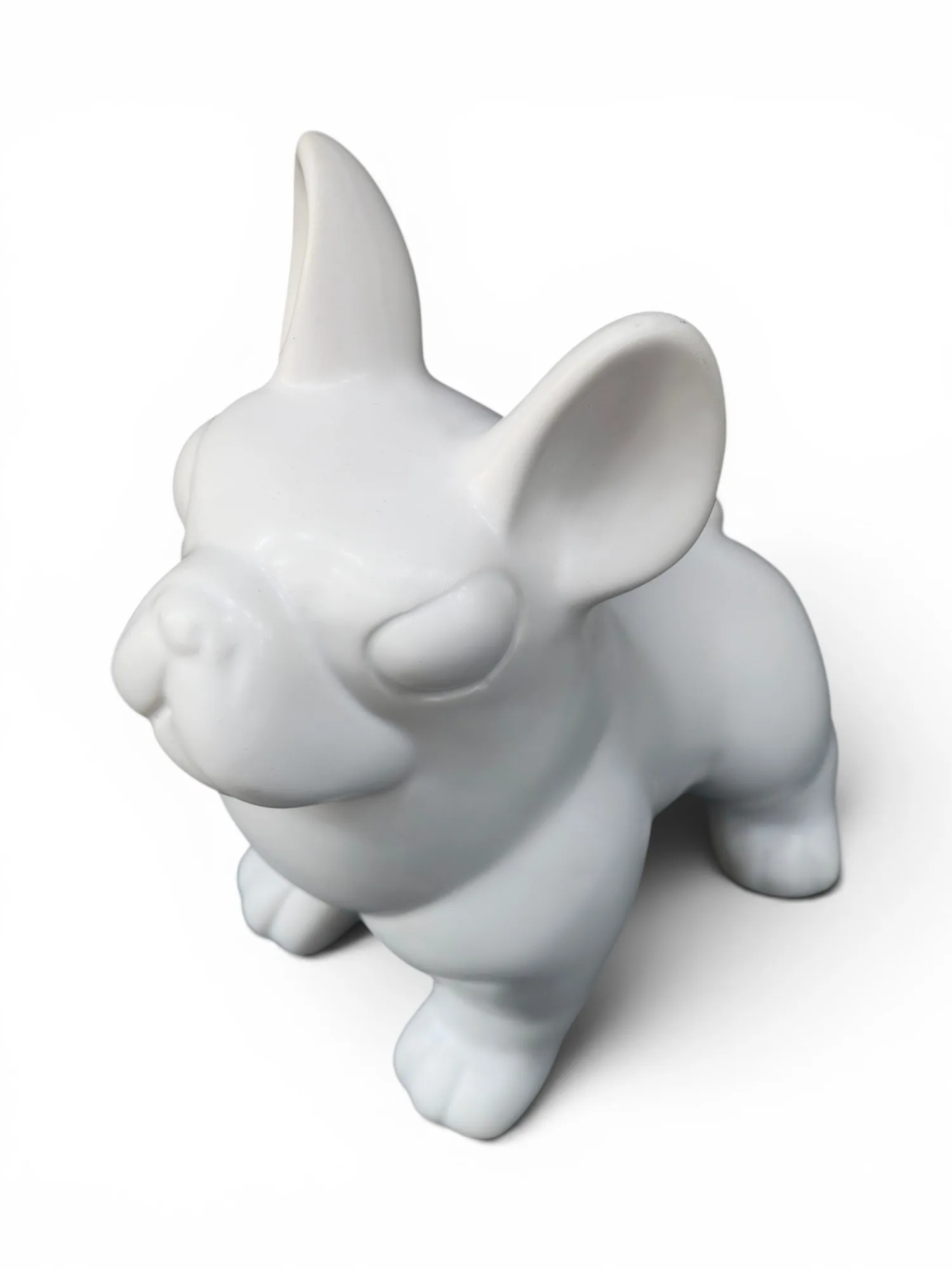 Glossy French Bulldog - White