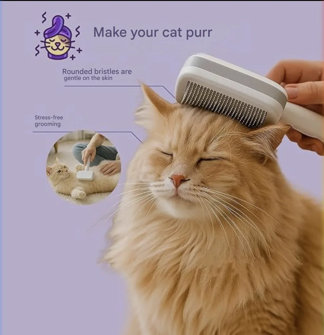 The Ion-Infused Self-Cleaning Pet Grooming Brush