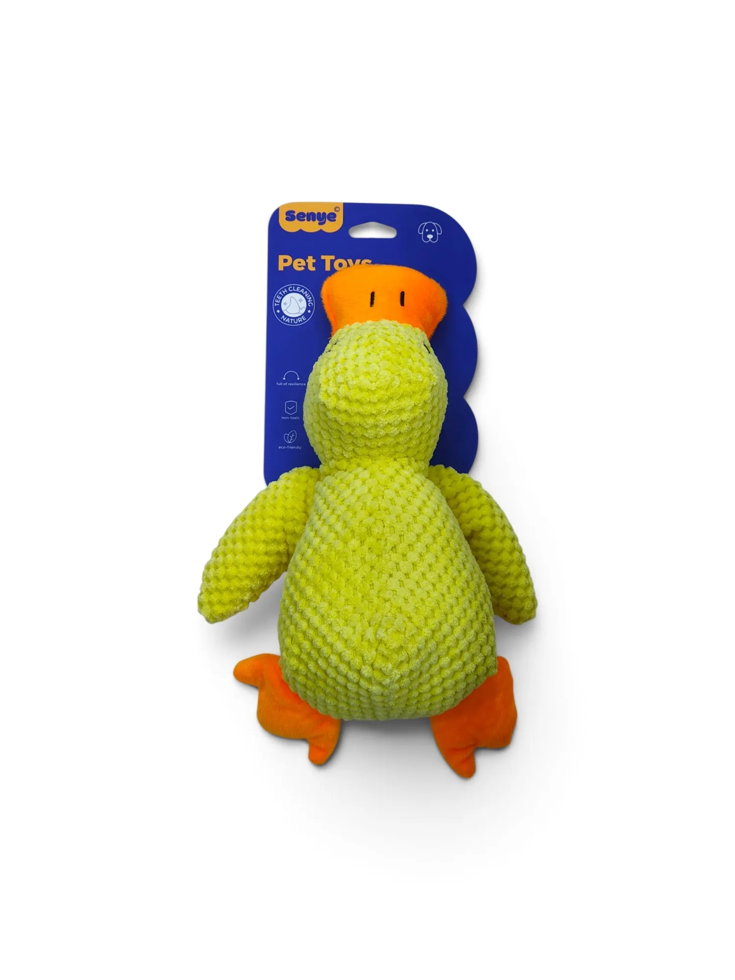 Plush Duck Squeaky Dog Toy - S