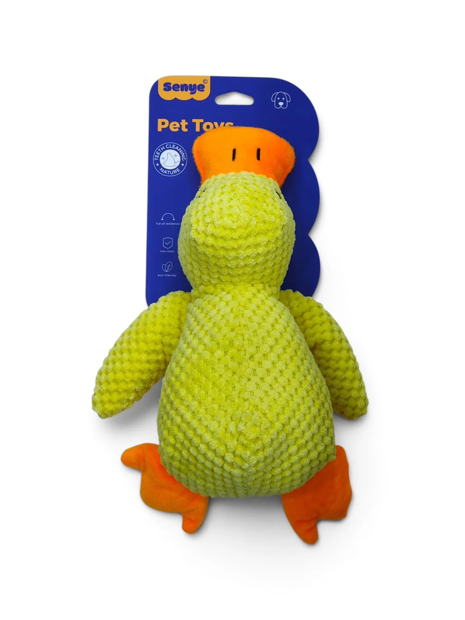 Plush Duck Squeaky Dog Toy - M
