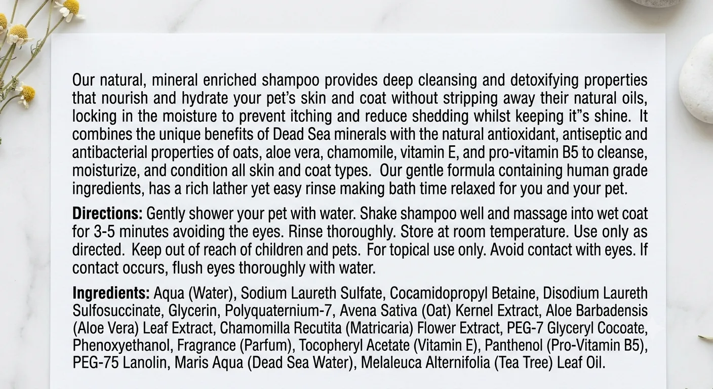 Dead sea 3in1 mineral shampoo