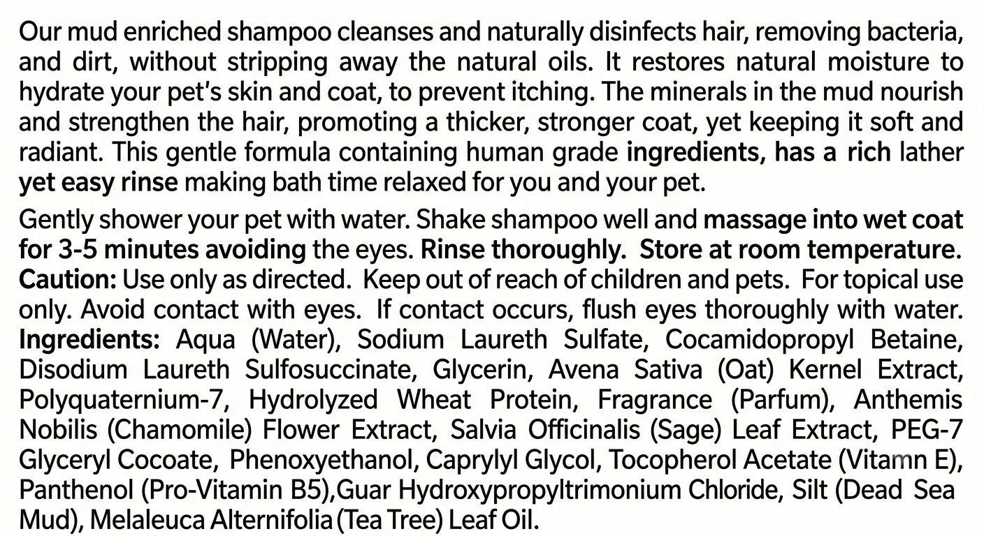 Dead sea 3in1 mud shampoo