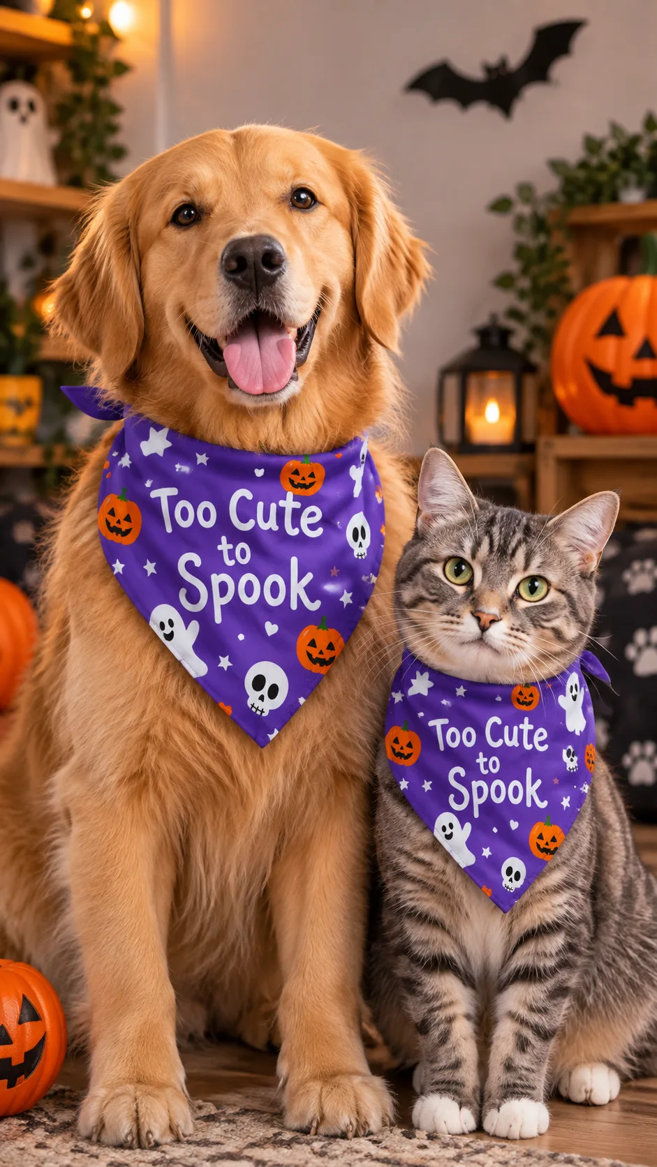 "Too Cute to Spook"  Bandana