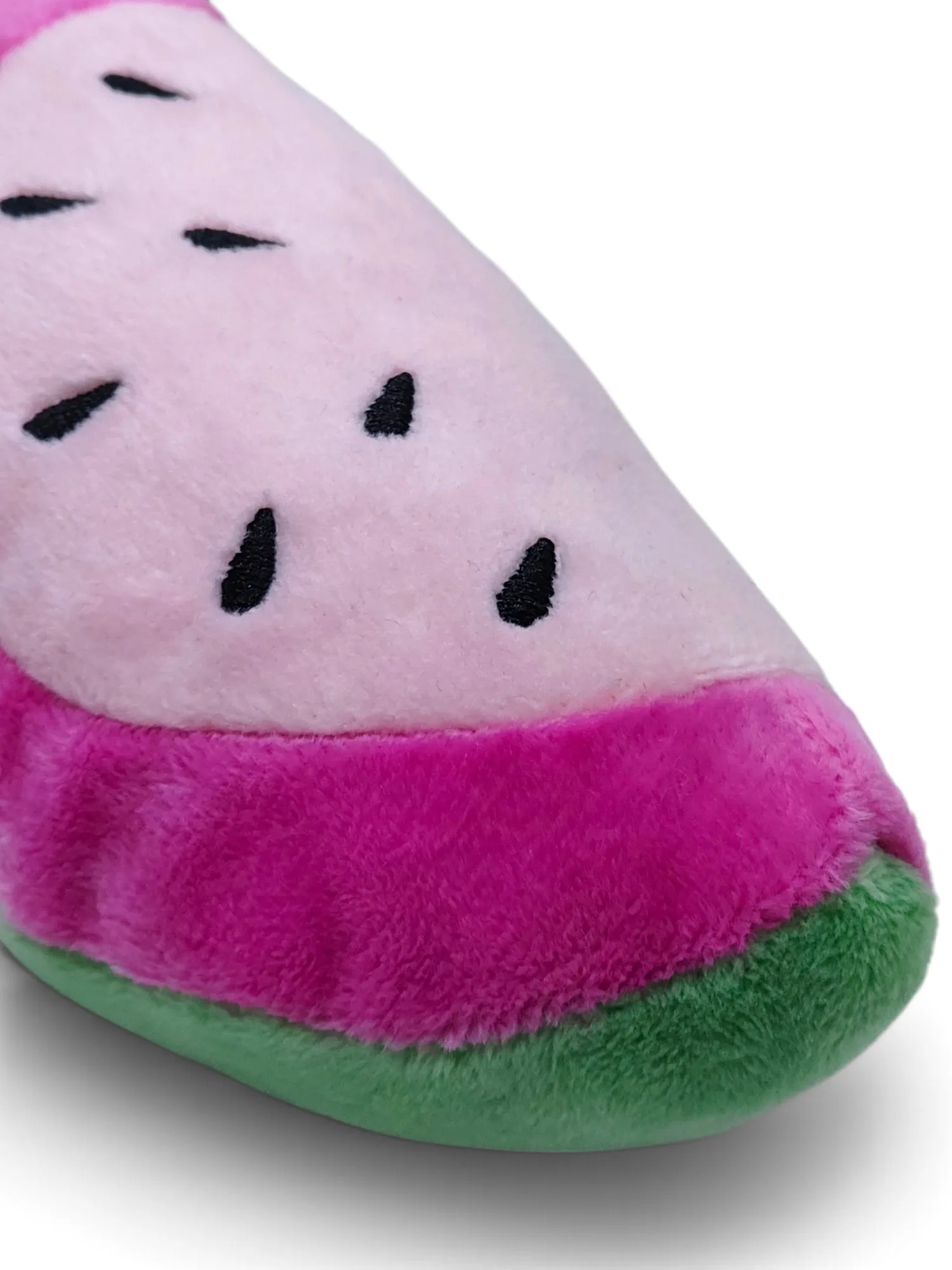 Squeaky Plush Watermelon Slice Dog Toy - medium