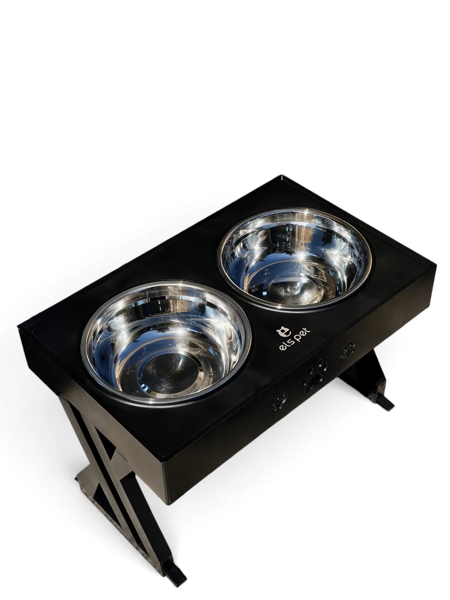 ELS PET Elevated Stainless Steel Double Dog Feeder Stand