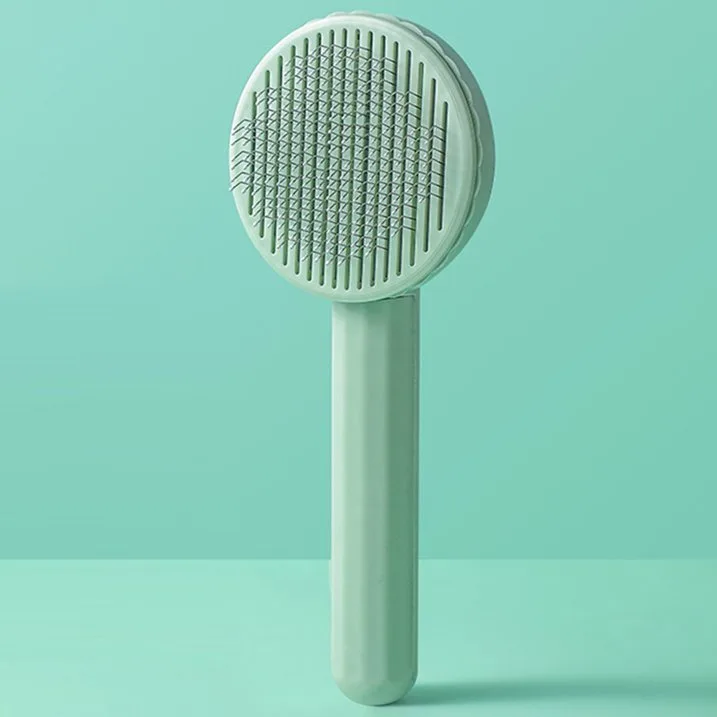 Round Self-Cleaning Slicker Brush