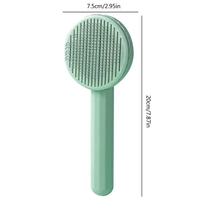 Round Self-Cleaning Slicker Brush