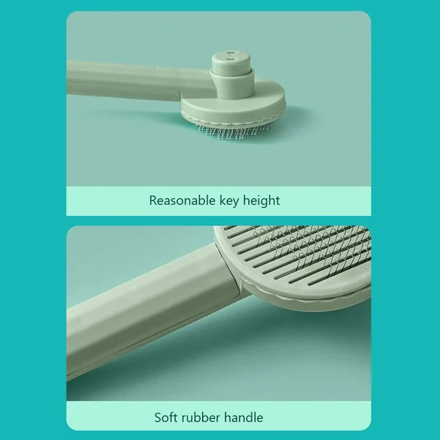 Round Self-Cleaning Slicker Brush