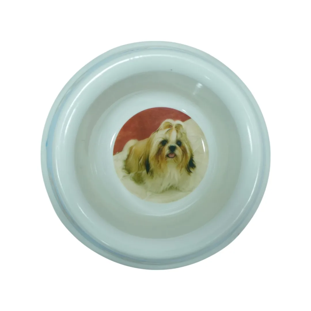 Dog Bowl with Realistic Dog Images