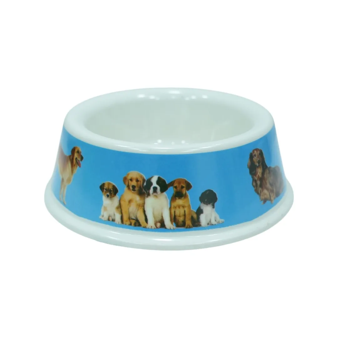 Dog Bowl with Realistic Dog Images