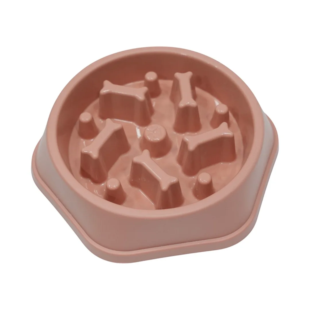 Slow Feeder Pet Bowl Bone Design