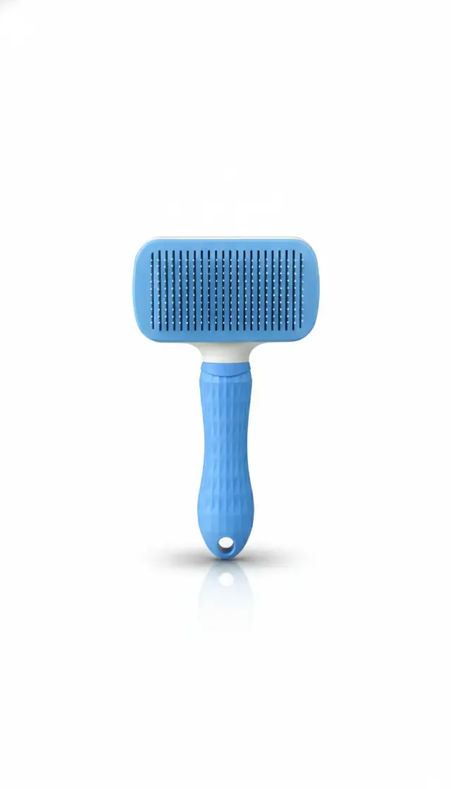 Self cleaning slicker brush