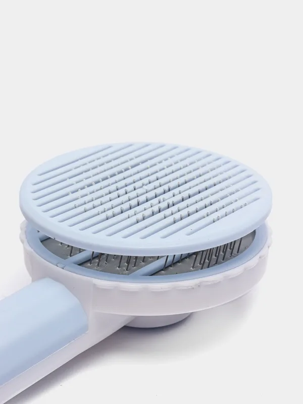 Self-cleaning brush for cats and dogs