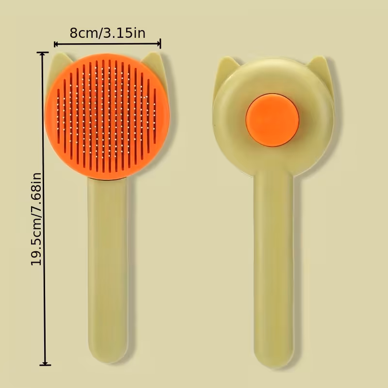 Self cleaning slicker brush