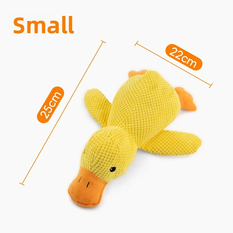 Plush Duck Squeaky Dog Toy - S