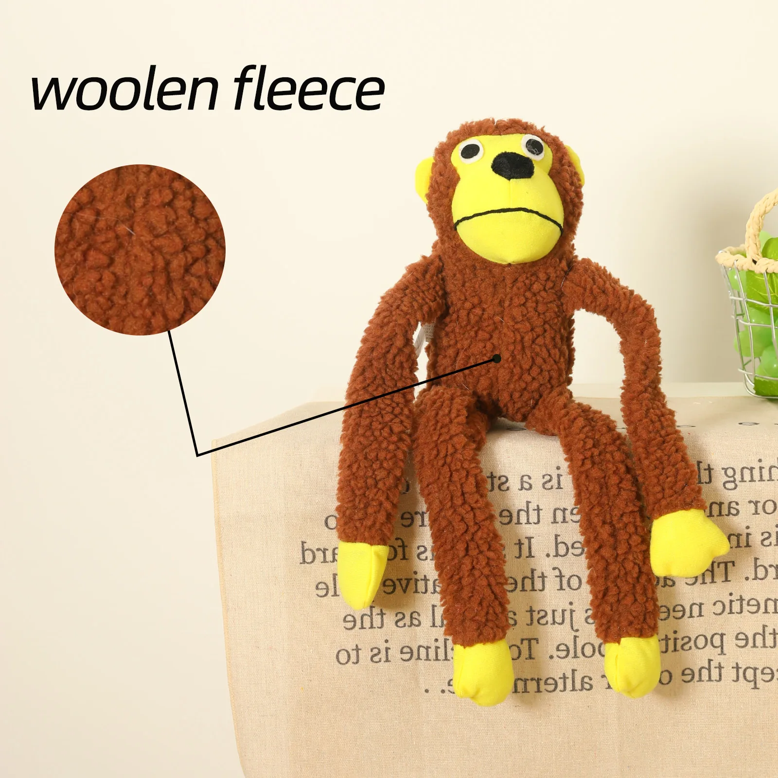 Monkey Squeaky Dog Toy