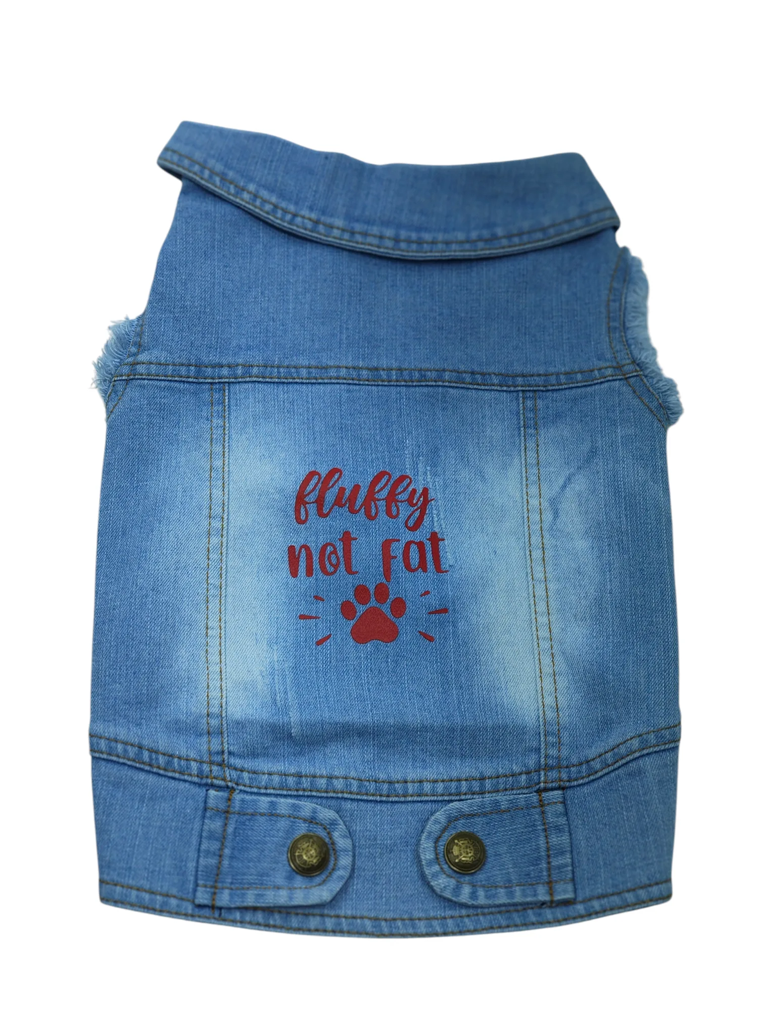 Pet Clothes Dog Jeans Jacket Cool Blue Denim Coat (XL)