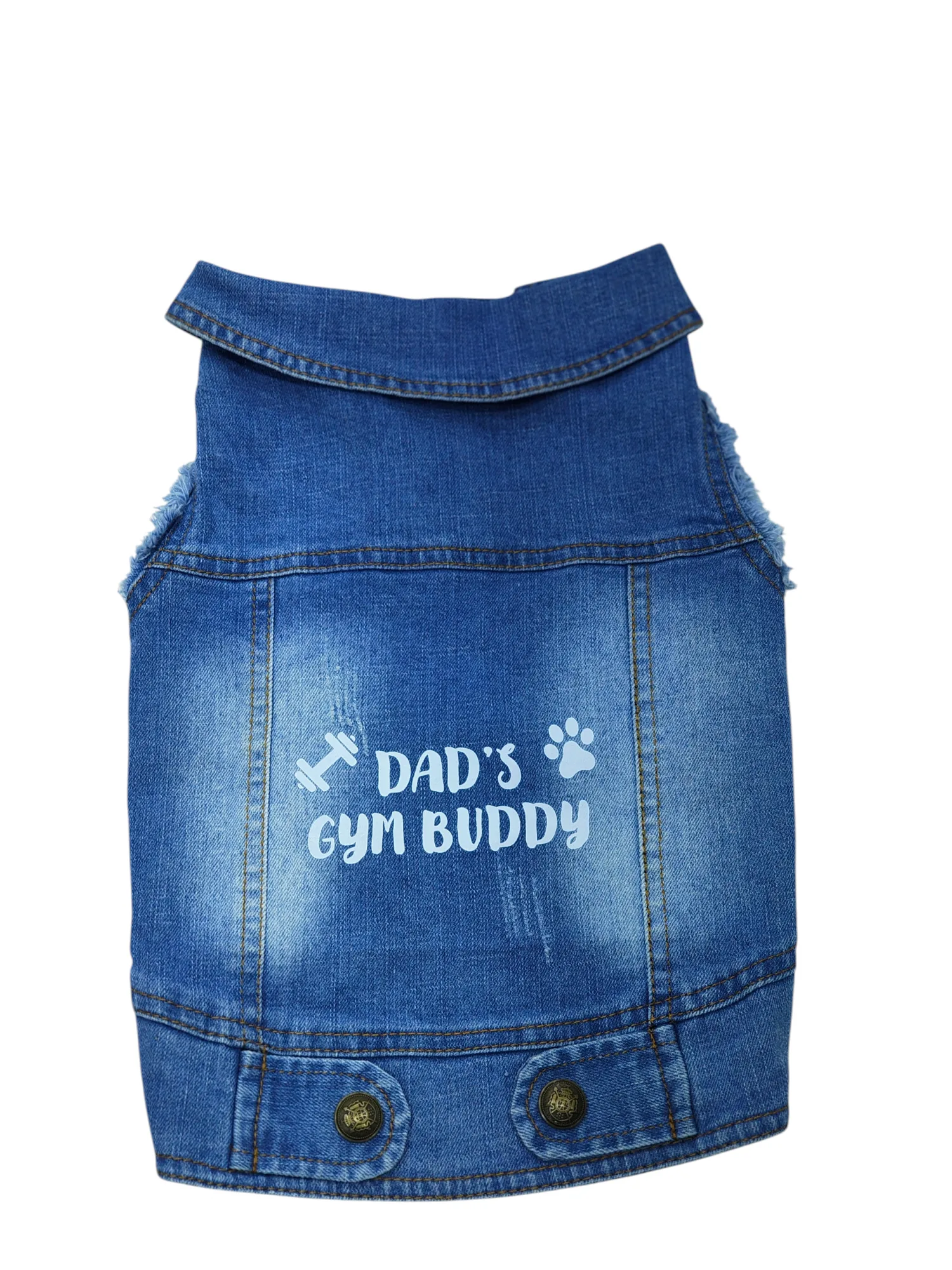 Pet Clothes Dog Jeans Jacket Cool Blue Denim Coat (XL)