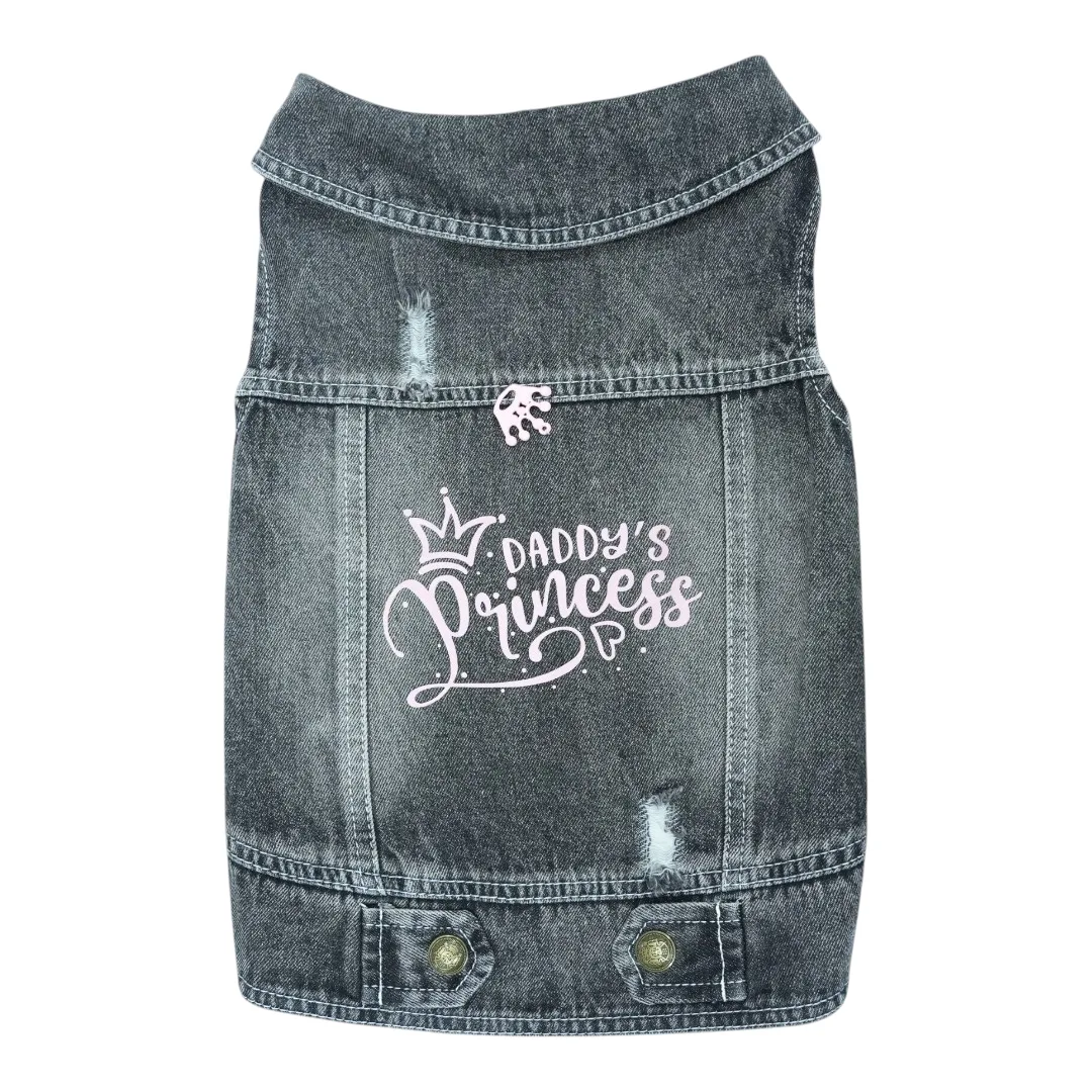 Pet Clothes Dog Jeans Jacket Cool Blue Denim Coat (XXL)