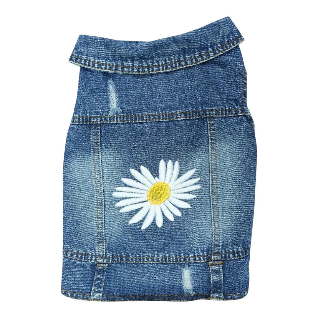 Pet Clothes Dog Jeans Jacket Cool Blue Denim Coat (XL)