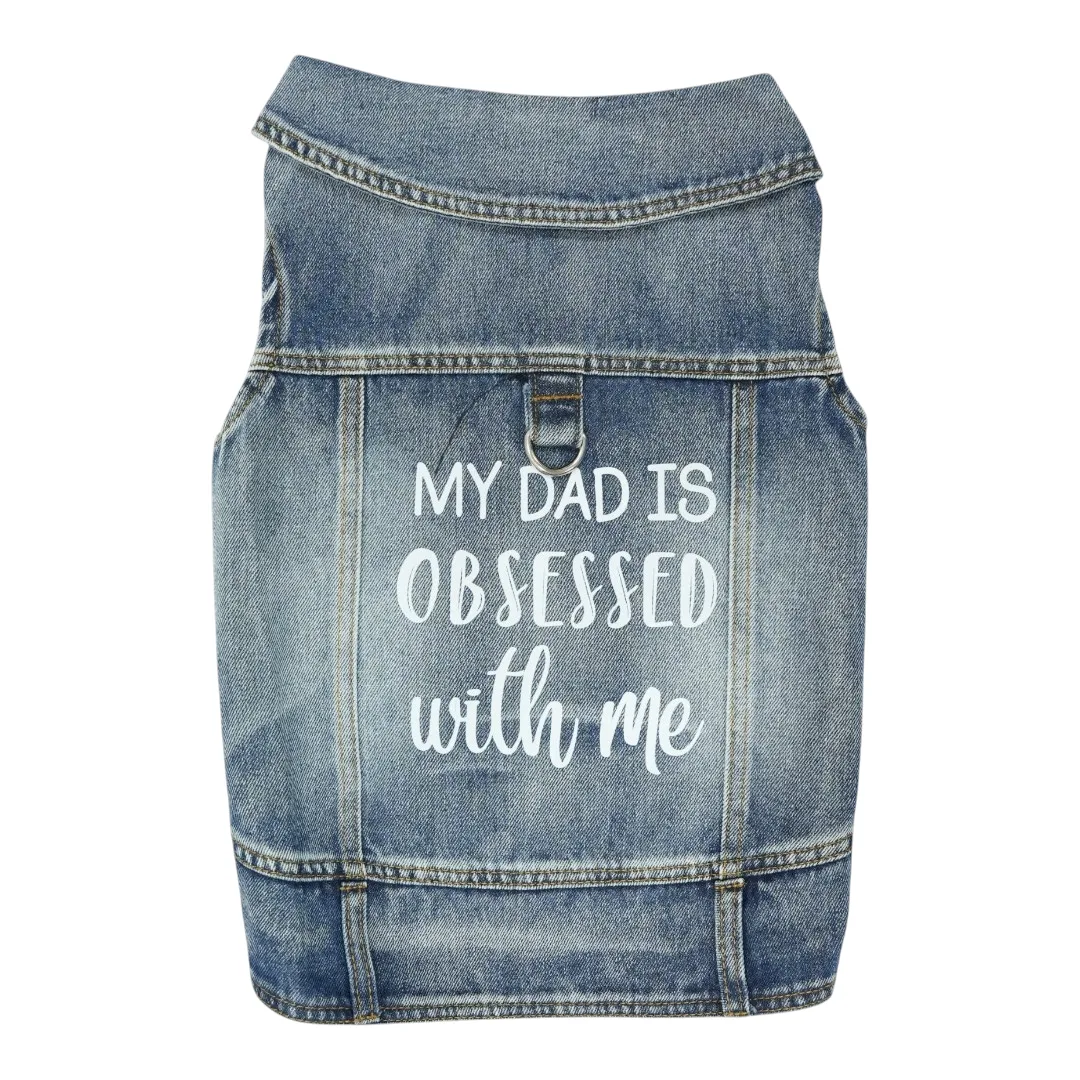 Pet Clothes Dog Jeans Jacket Cool Blue Denim Coat (XXL)