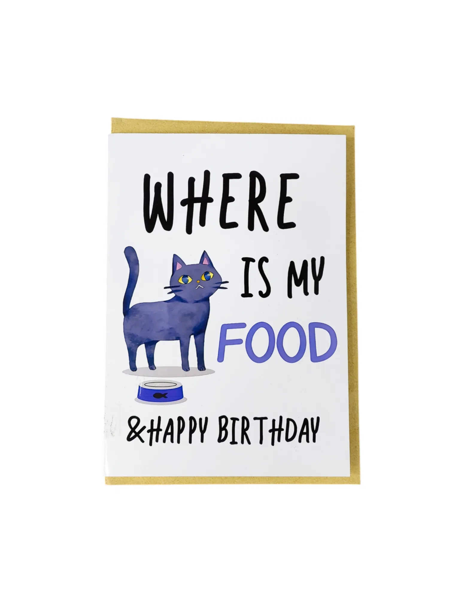 Where Is My Food Birthday Card