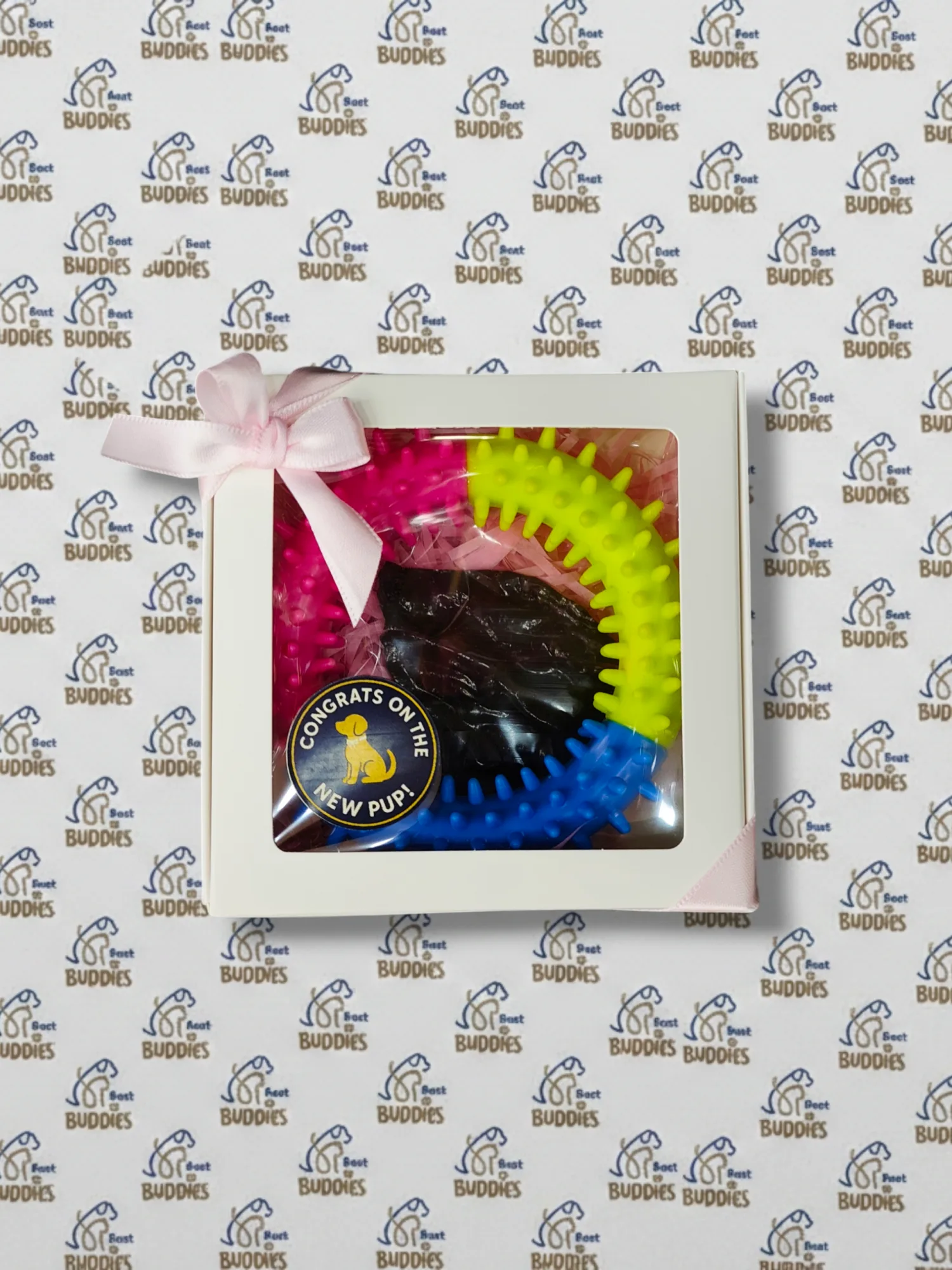 "Congrats on the new pup!" Gift