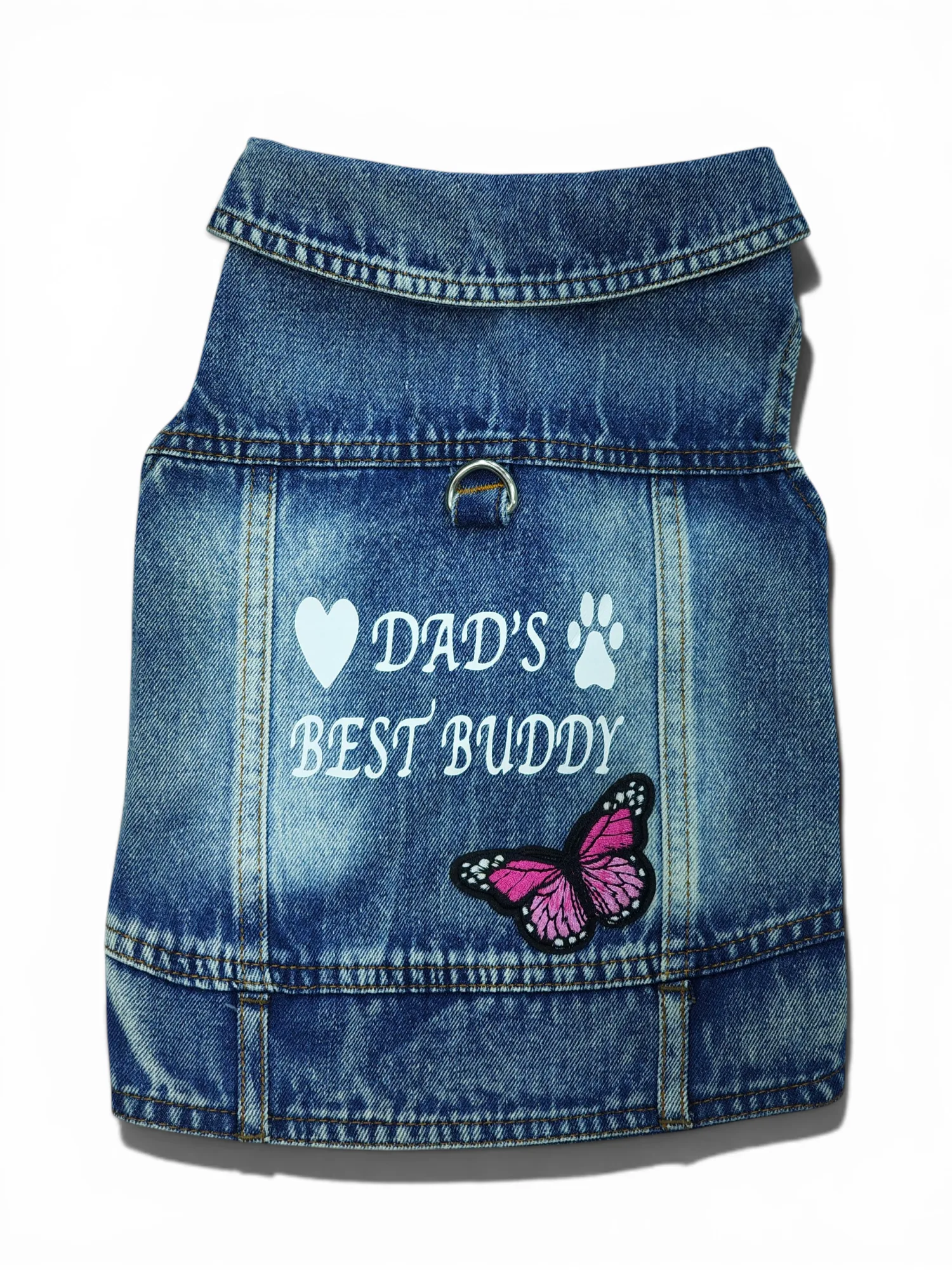 Pet Clothes Dog Jeans Jacket Cool Blue Denim Coat (XL)