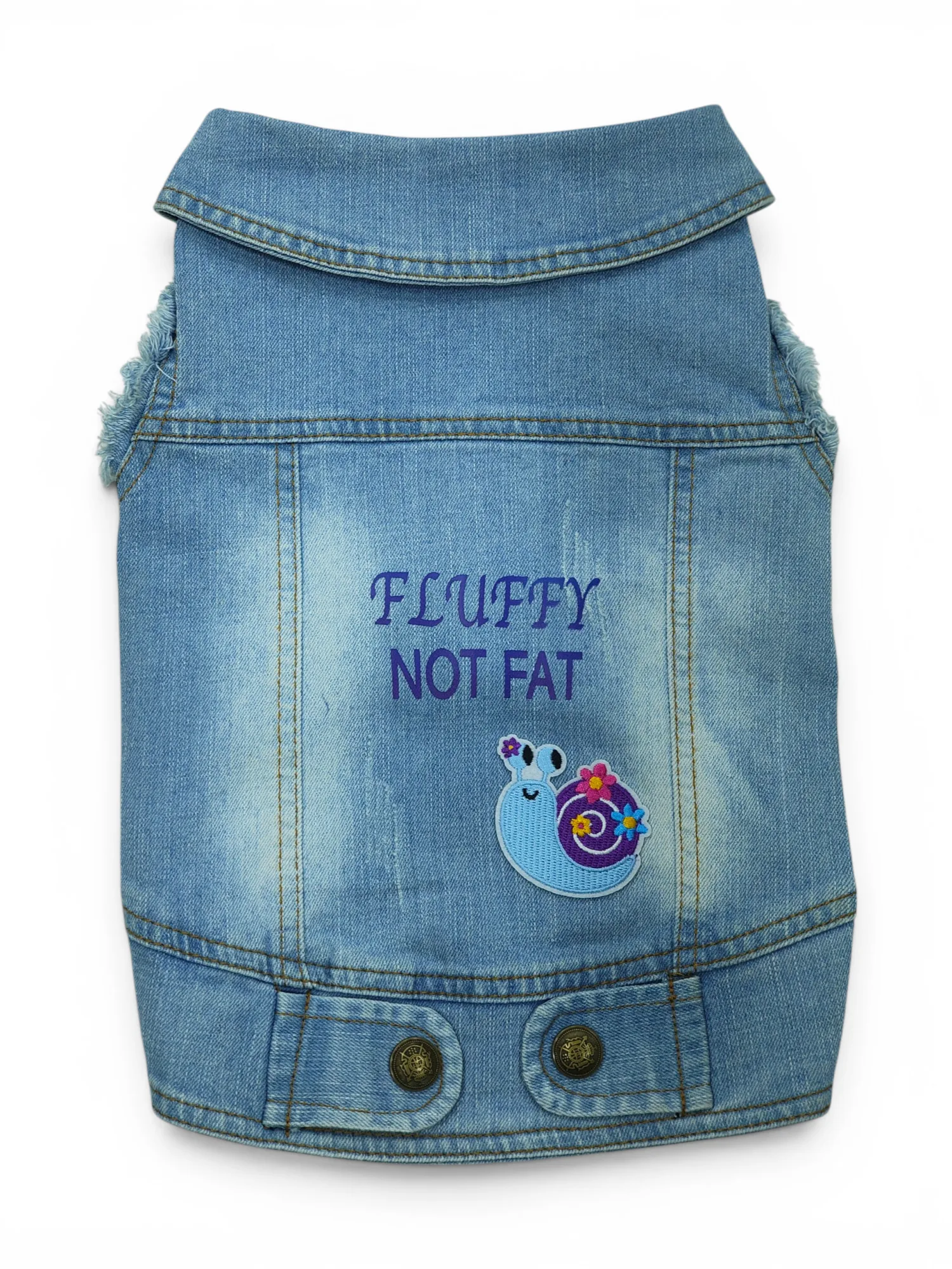 Pet Clothes Dog Jeans Jacket Cool Blue Denim Coat (XL)
