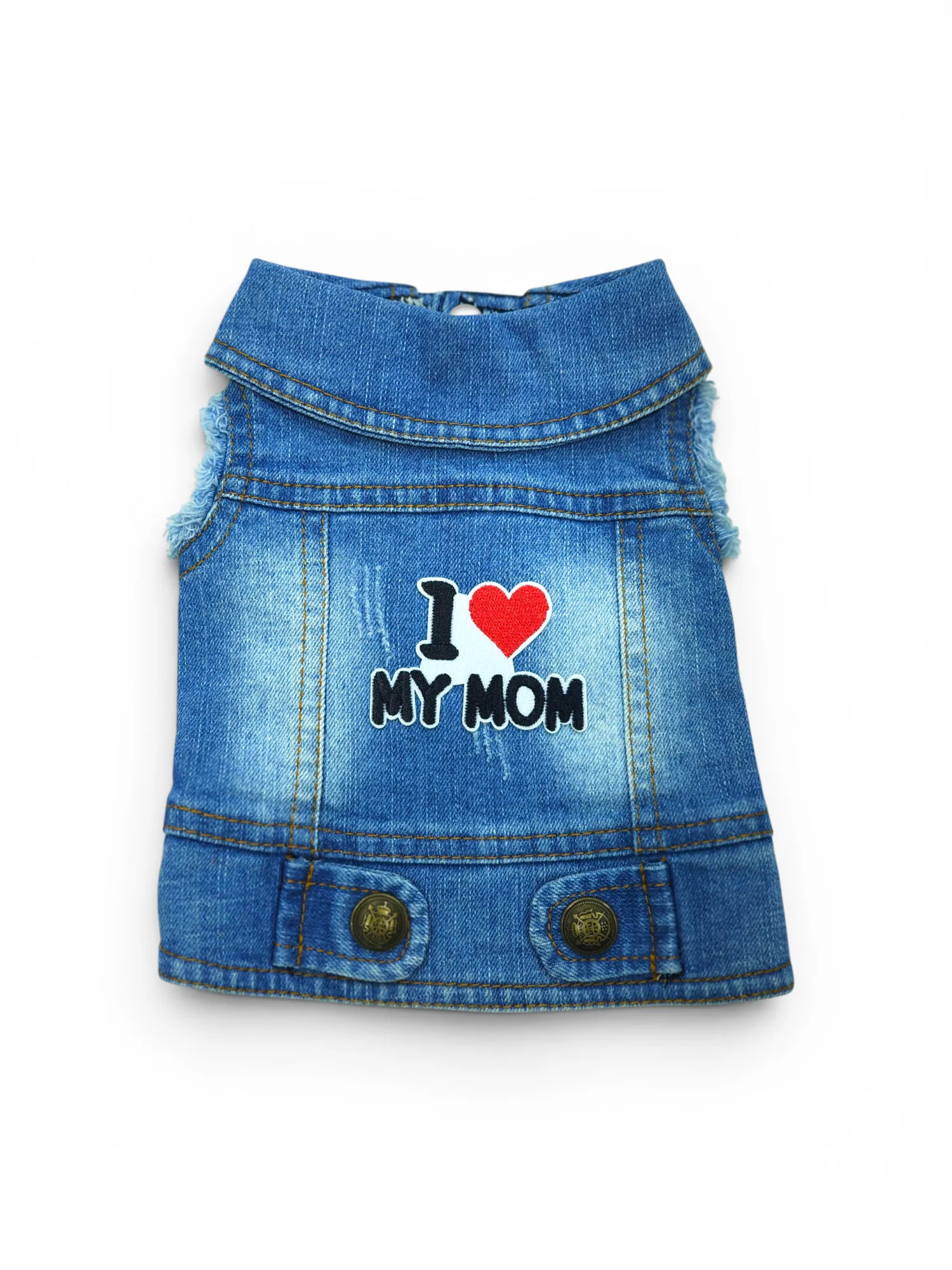Pet Clothes Dog Jeans Jacket Cool Blue Denim Coat (S)