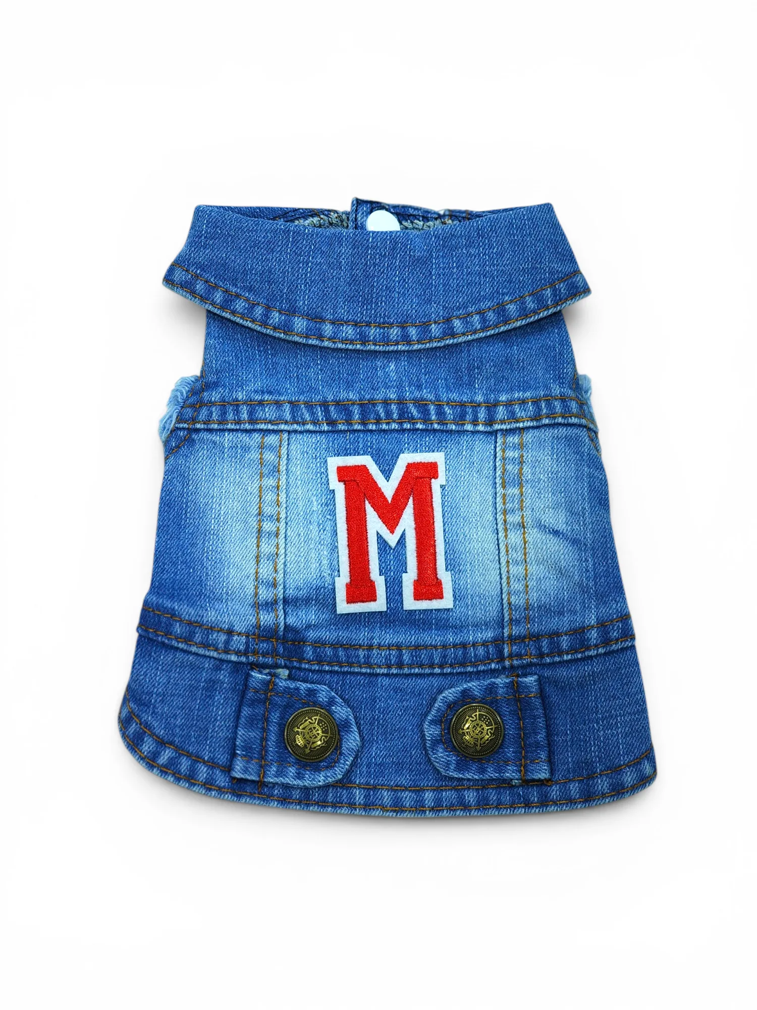 Pet Clothes Dog Jeans Jacket Cool Blue Denim Coat (XS)