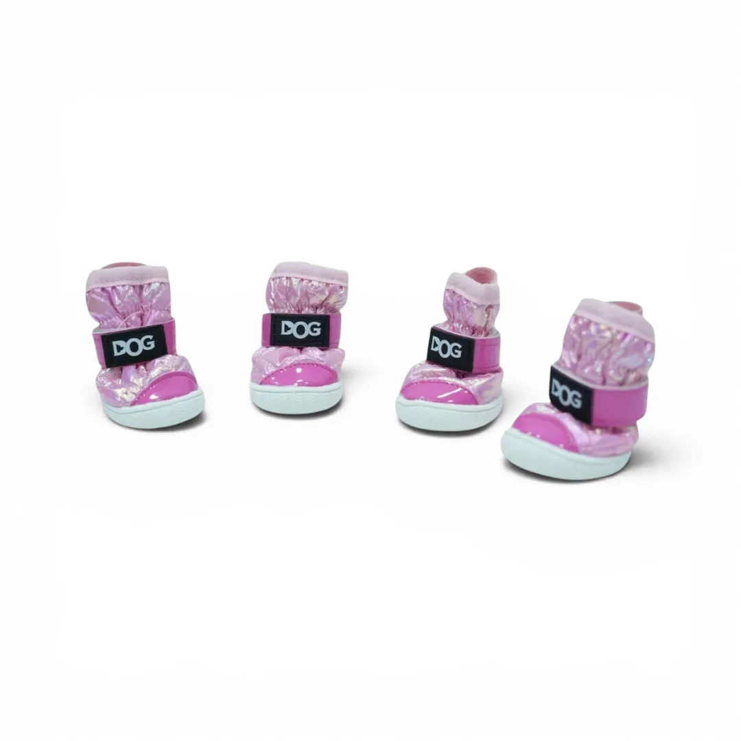 Iridescent Pink Dog Shoes - (X-Small, Medium, Large)