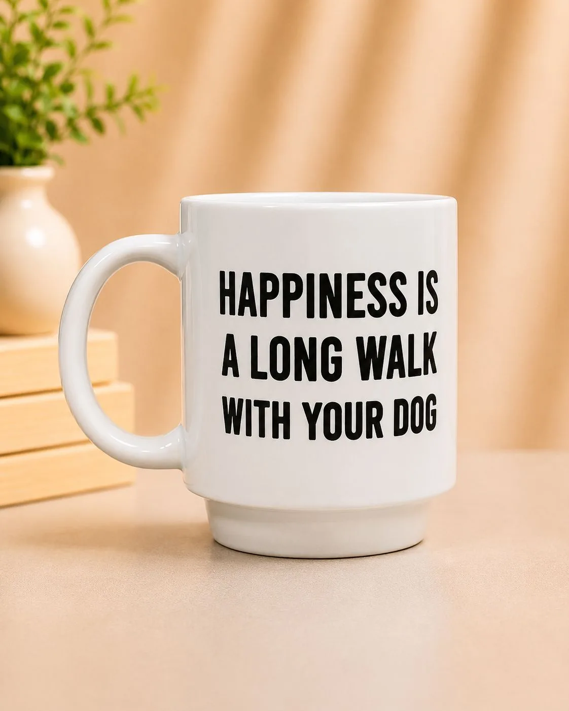 HAPPINESS IS A LONG WALK WITH YOUR DOG Mug