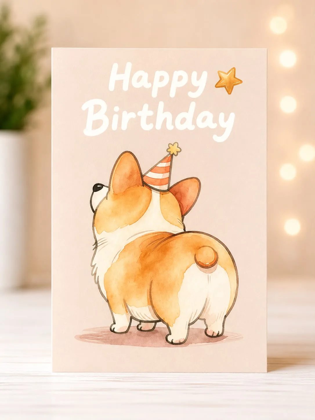 Single-Sided Birthday Card