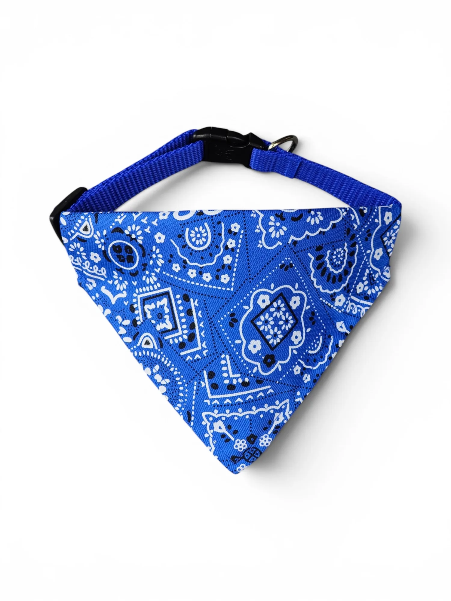 Patterned Blue Bandana Collar - Small