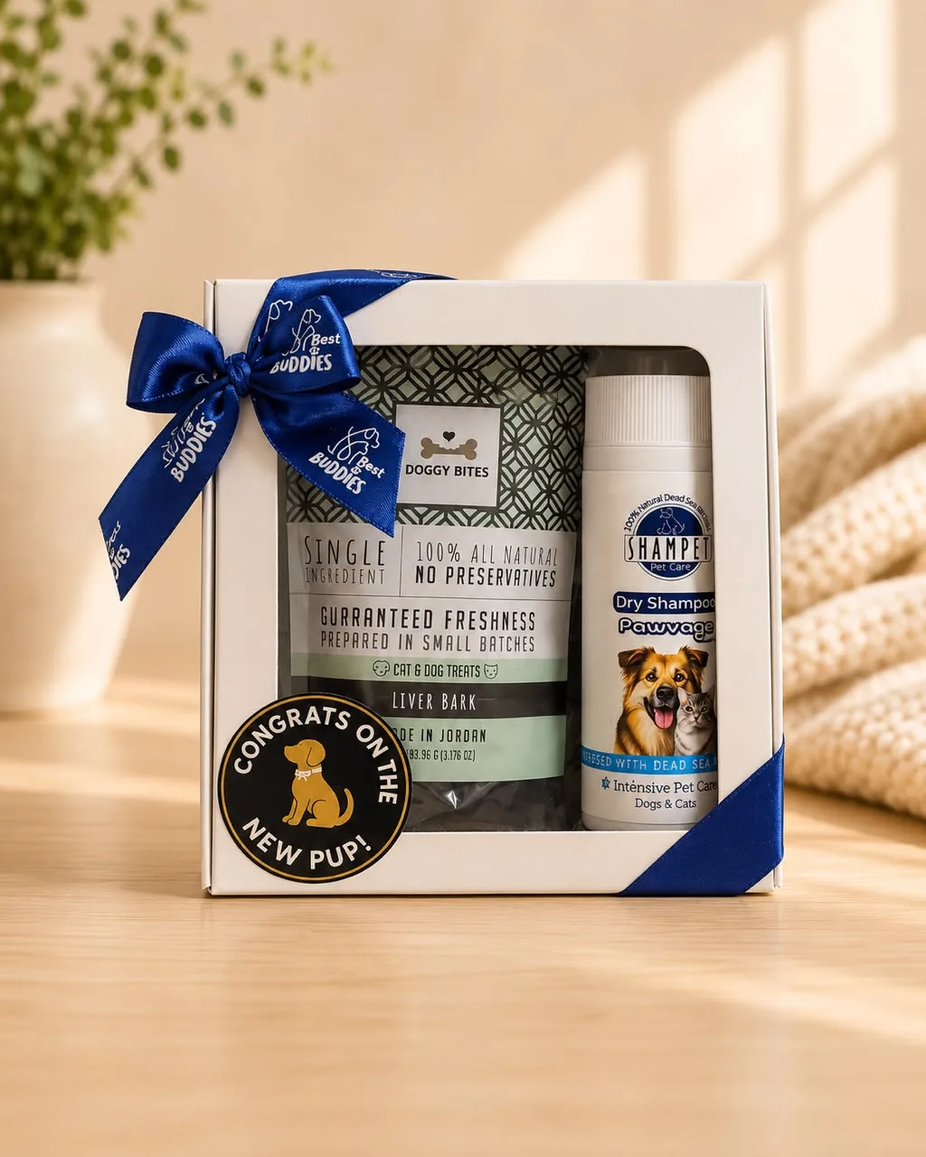 "Congrats on the new pup!" Gift
