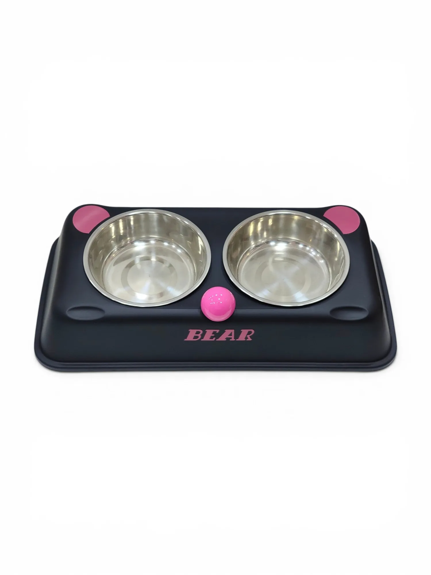 The "Beary-Cute" Double Stainless Steel Pet Diner