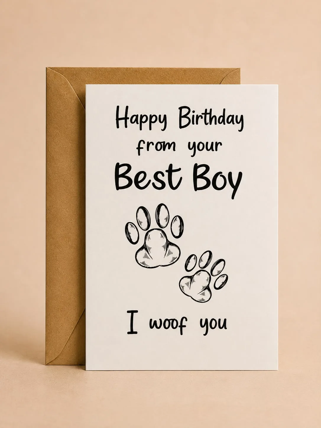 "I Woof You" Birthday Card