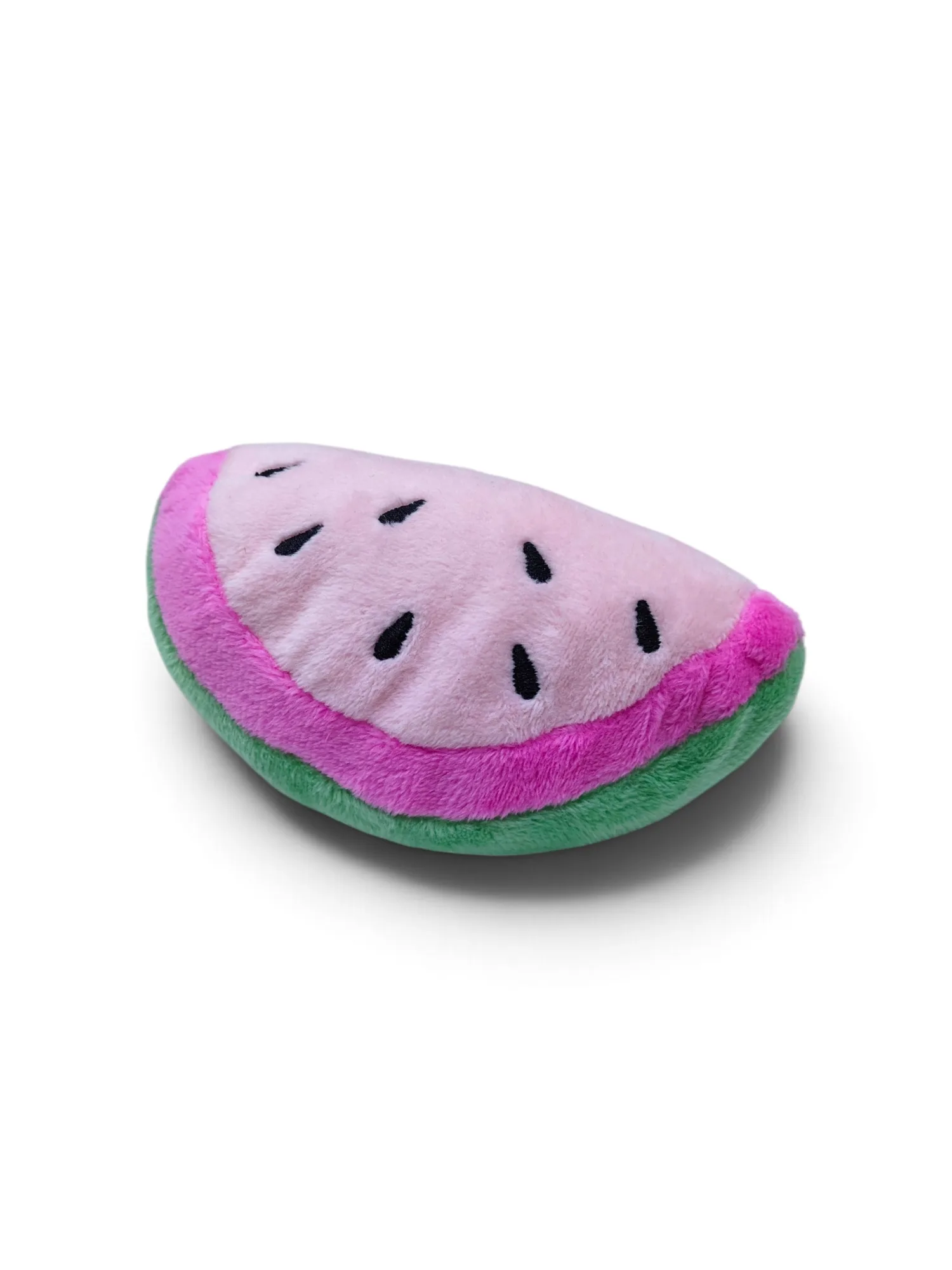 Squeaky Plush Watermelon Slice Dog Toy - small