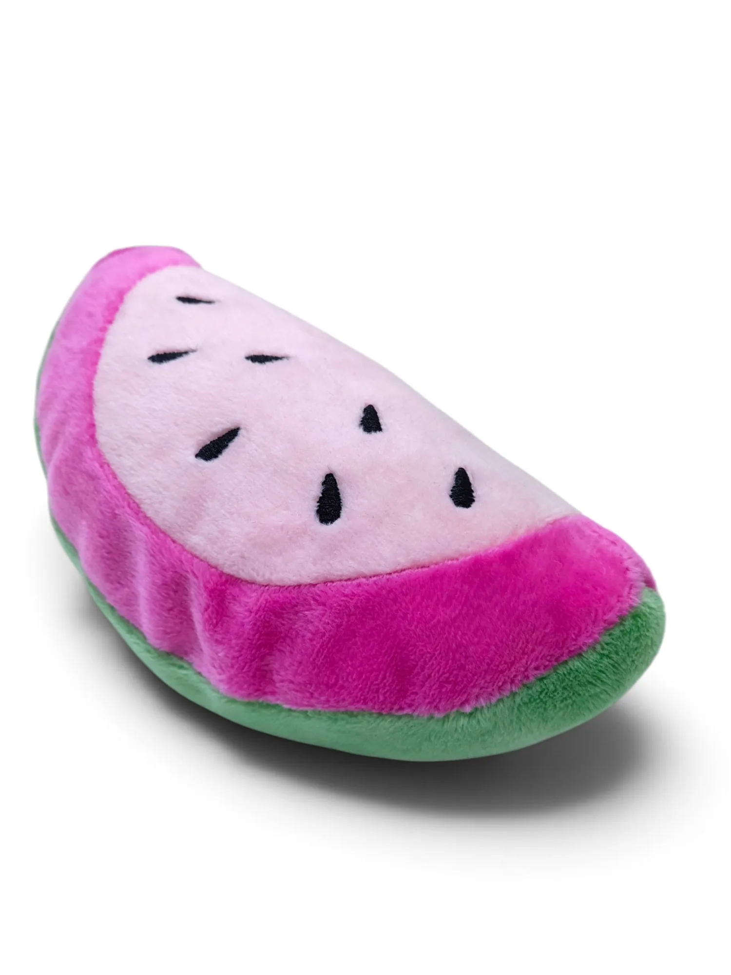 Squeaky Plush Watermelon Slice Dog Toy - medium