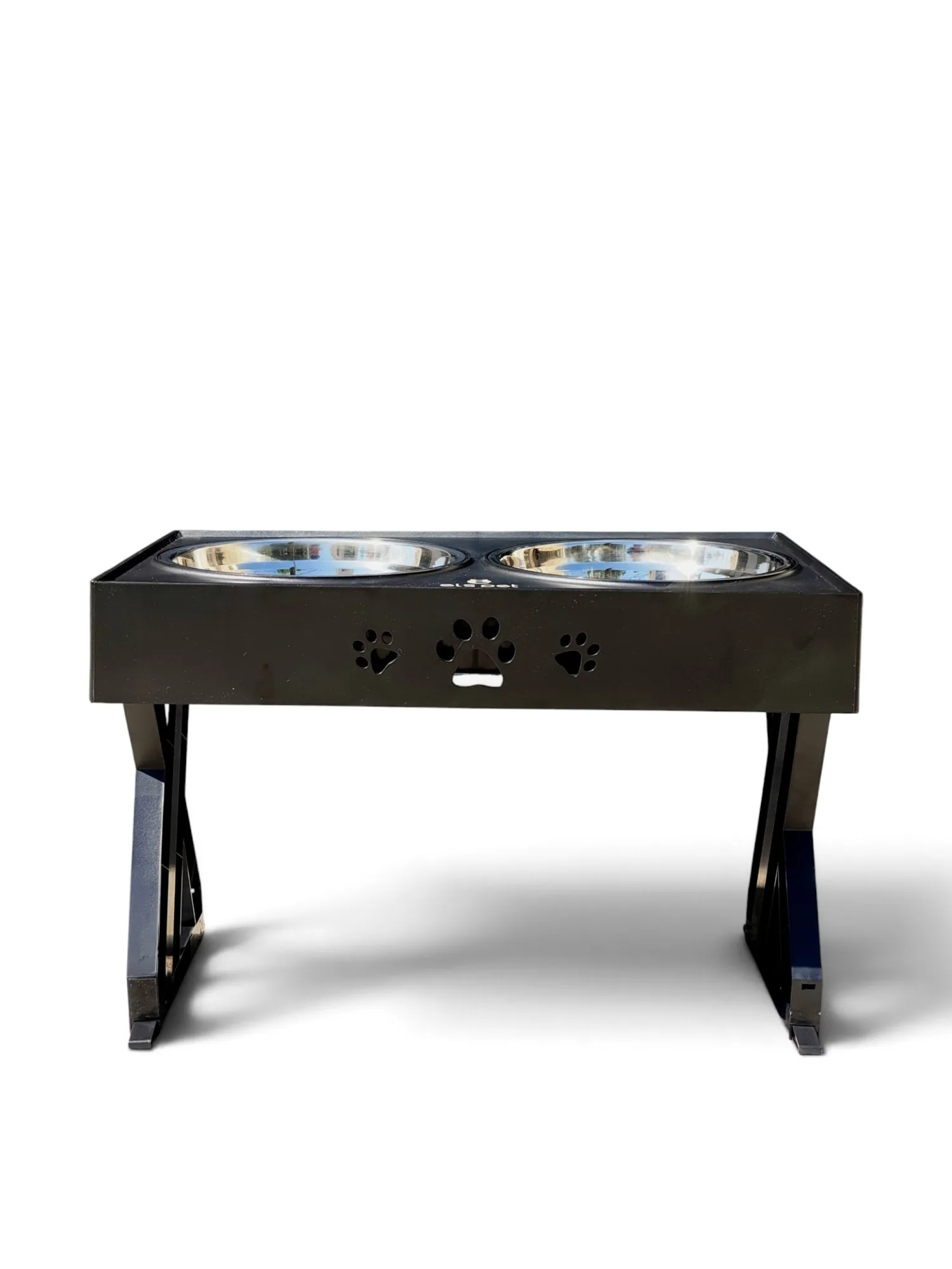 ELS PET Elevated Stainless Steel Double Dog Feeder Stand