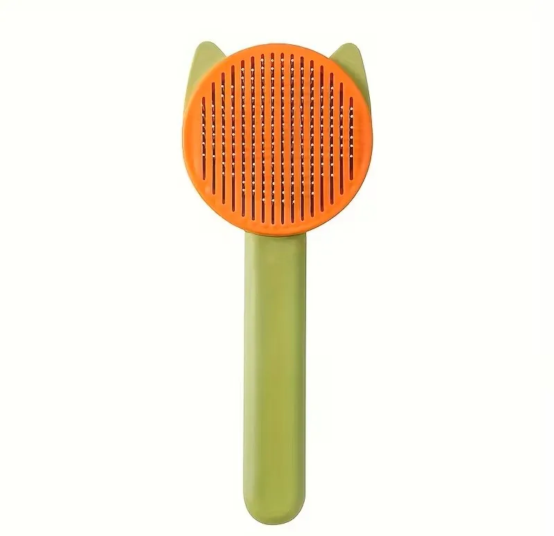 Self cleaning slicker brush