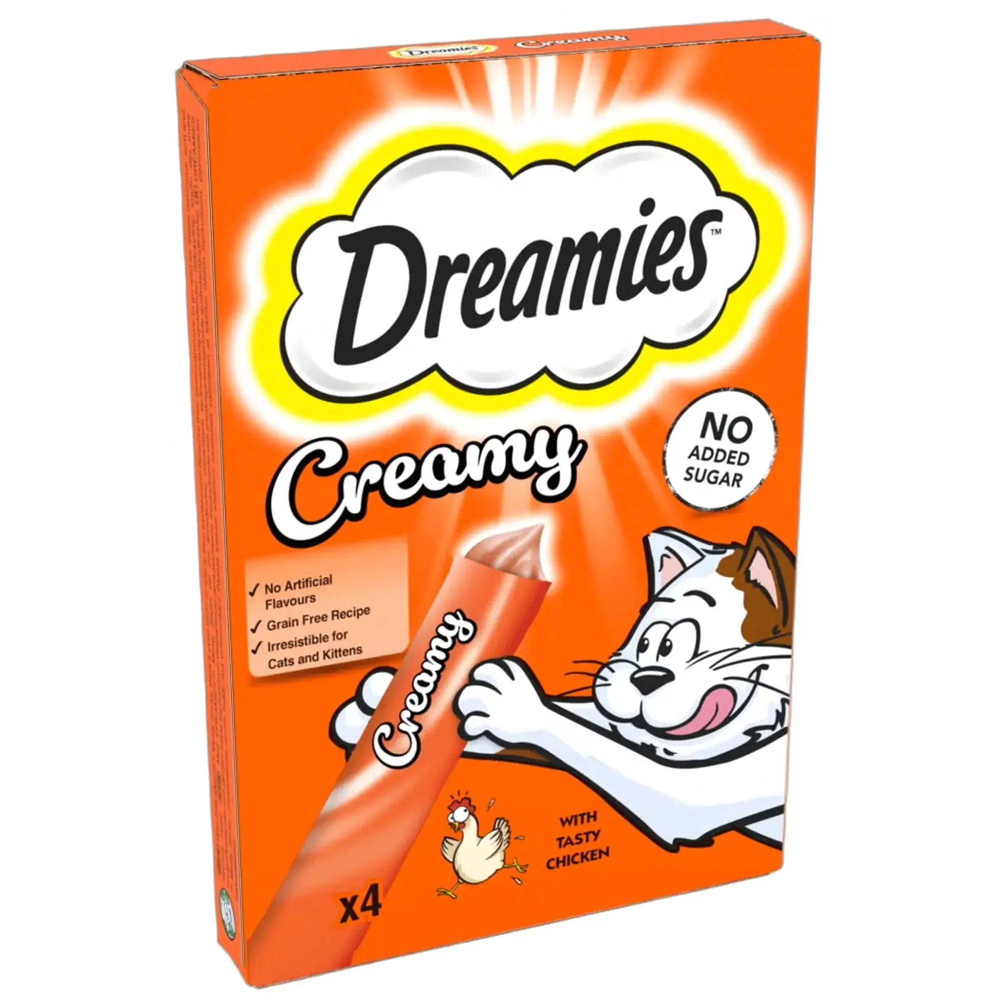 DREAMIES Creamy Snack Cat & Kitten Treat with Chicken 40g