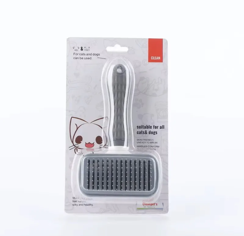 Self cleaning slicker brush