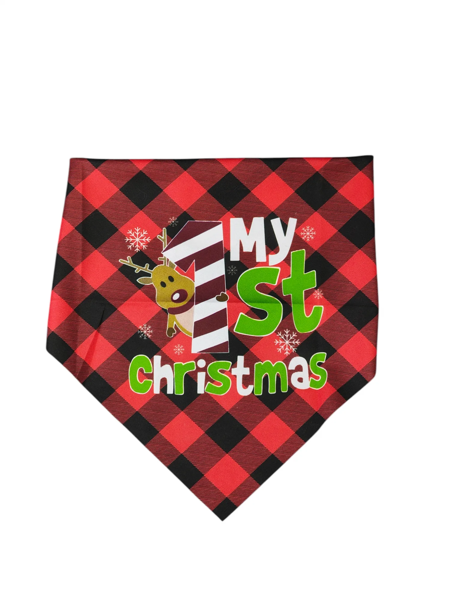 My 1st Christmas  bandana - reindeer