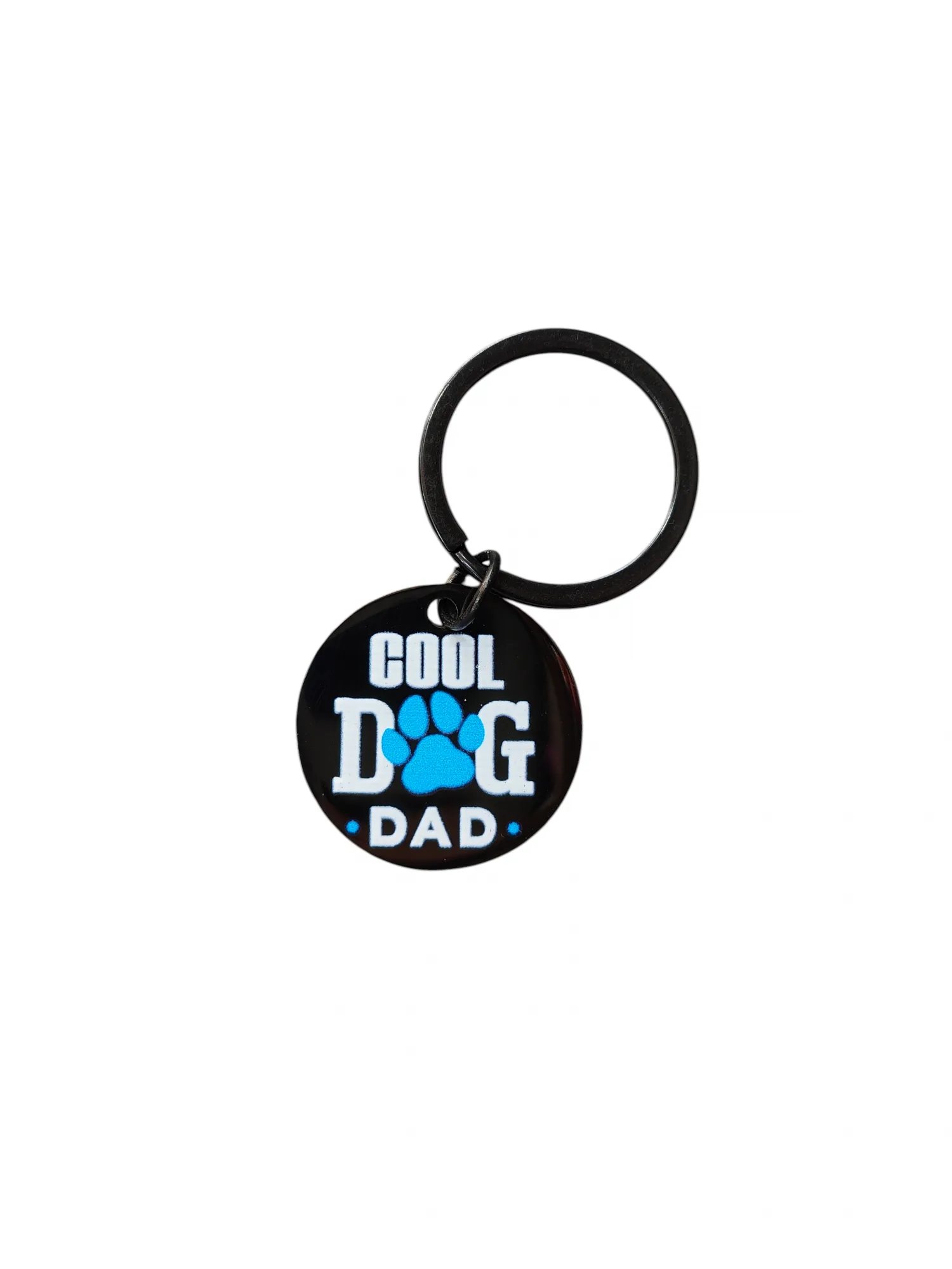 COOL DOG DAD metal keychain