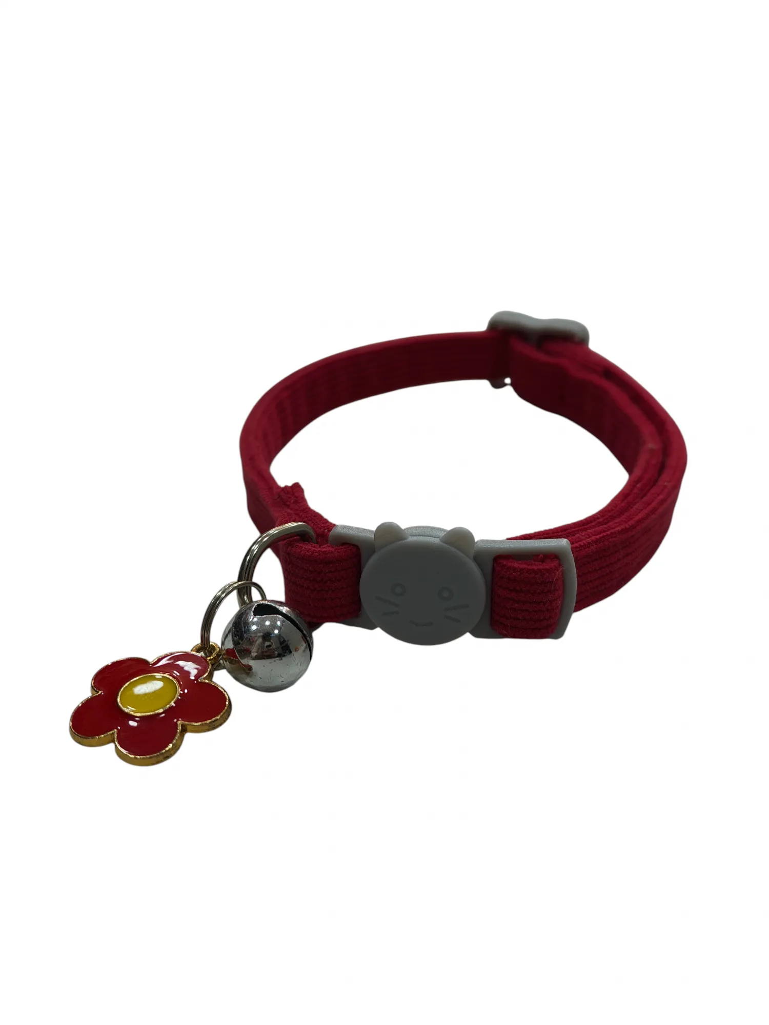 Red flower cat collar