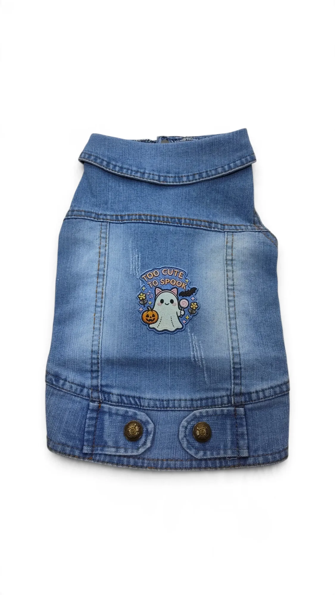 Pet Clothes Dog Jeans Jacket Cool Blue Denim Coat (XL)